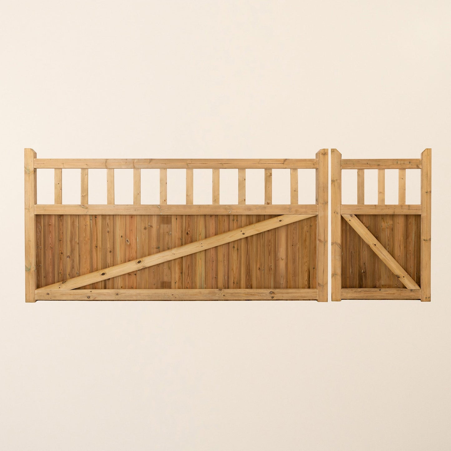 Cottage Mortise & Tenon 3/4 Split T&G Entrance Gate (Pair)