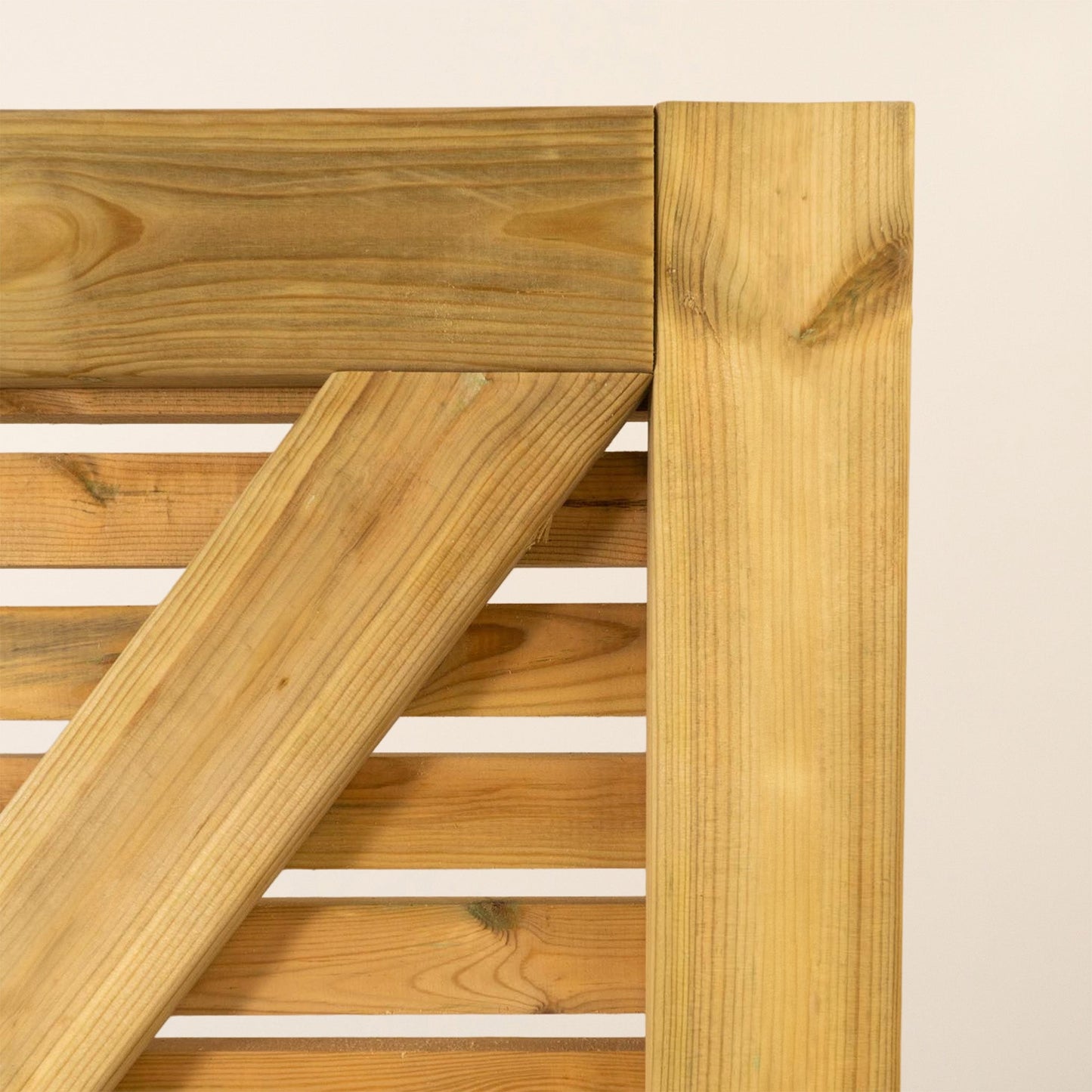 Redwood Slatted Gate Single