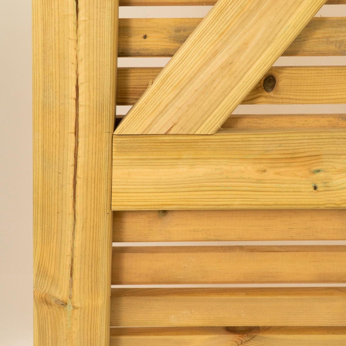 Redwood Slatted Gate Single