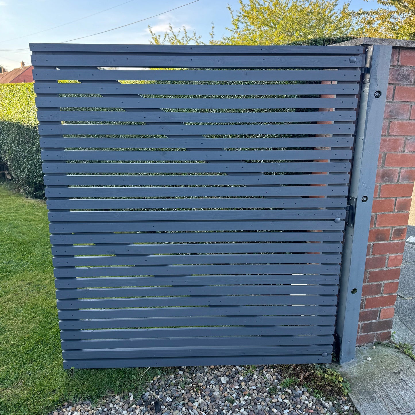 Redwood Slatted Gate Single