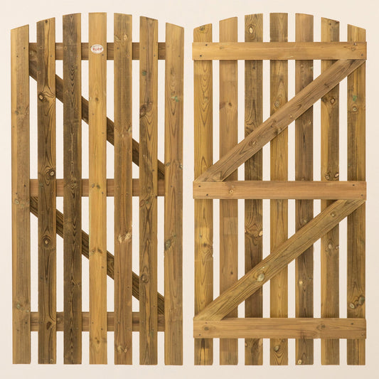 Premium Curved Top Picket Gate (1.8m High)