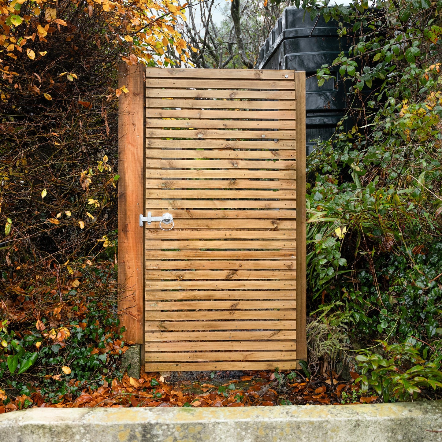 Redwood Slatted Gate Single