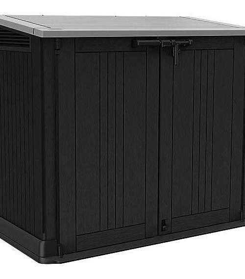 Keter Store It Out Nova 880L Storage Box (with pistons) – Dark Grey with Light Grey Lid