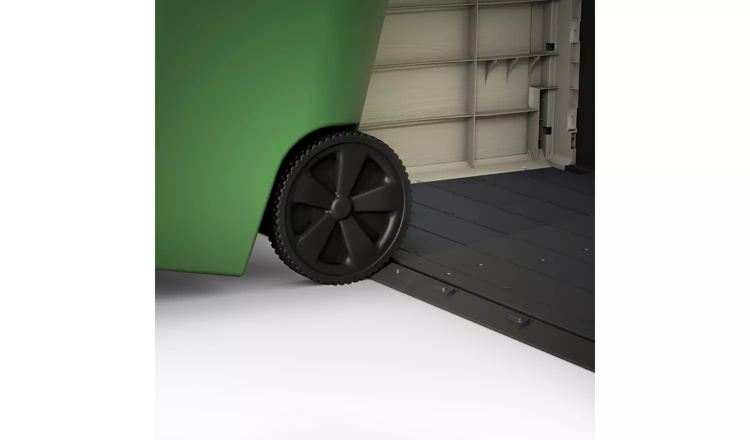 Keter Store It Out Midi Beige & brown Wood effect Plastic Garden storage box 880L - Image 9