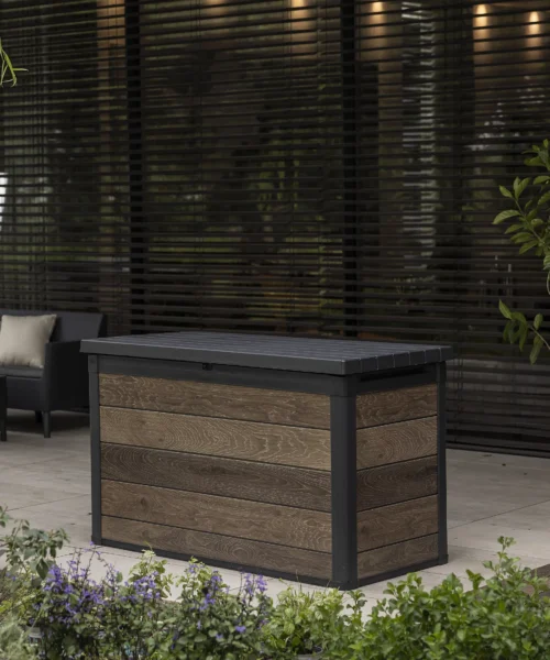 Keter Signature Decocoat Walnut 757L Garden storage box 900mm 1517mm