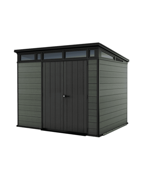 Keter 9’x 7′ Cortina Heavy Duty Plastic Pent Shed – Green